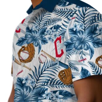 Official Cleveland Guardians Floral Hawaiian Shirt - MLB Baseball Summer Shirt for Fans