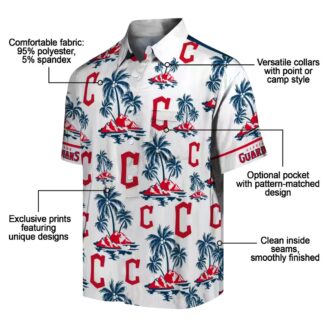 Official Cleveland Guardians Palm Island Print Hawaiian Shirt - Summer MLB Tropical Shirt