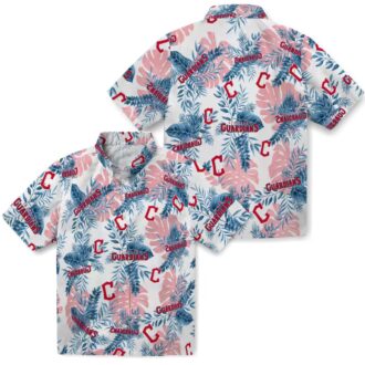 Official Cleveland Guardians Tropical Hawaiian Shirt - Navy Blue White MLB Team Summer Shirt