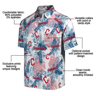Official Cleveland Guardians Tropical Hawaiian Shirt - Navy Blue White MLB Team Summer Shirt