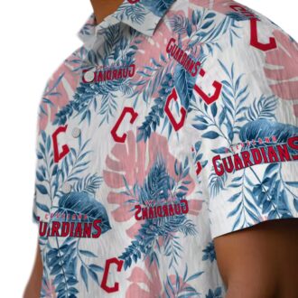 Official Cleveland Guardians Tropical Hawaiian Shirt - Navy Blue White MLB Team Summer Shirt