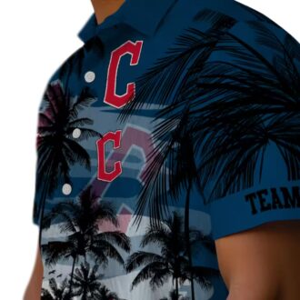 Sunset Scene Cleveland Guardians Hawaiian Shirt - Custom MLB Fan Summer Beach Shirt