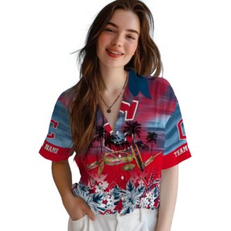 Tropical Cleveland Guardians Hawaiian Shirt for Fans - Personalized Navy Blue MLB Shirt