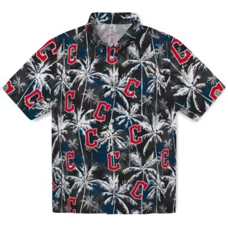 Tropical Palm Pattern Cleveland Guardians Hawaiian Shirt - Lightweight MLB Fan Apparel