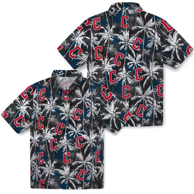 Tropical Palm Pattern Cleveland Guardians Hawaiian Shirt - Lightweight MLB Fan Apparel