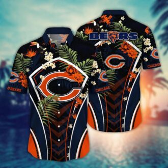 Best Chicago Bears NFL Floral Print Hawaiian Shirt 2025 - Summer Vacation & Game Day Look