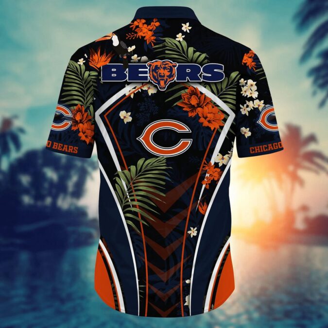 Best Chicago Bears NFL Floral Print Hawaiian Shirt 2025 - Summer Vacation & Game Day Look