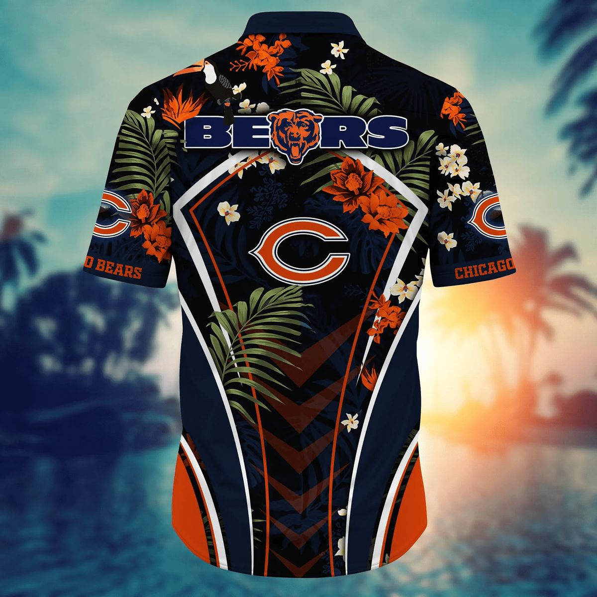Best Chicago Bears NFL Floral Print Hawaiian Shirt 2025 - Summer Vacation & Game Day Look