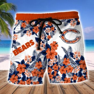 Chicago Bears Tropical Aloha Shirt and Shorts Matching Set for Men - Summer Fan Outfit 2025