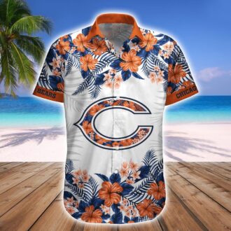 Chicago Bears Tropical Aloha Shirt and Shorts Matching Set for Men - Summer Fan Outfit 2025