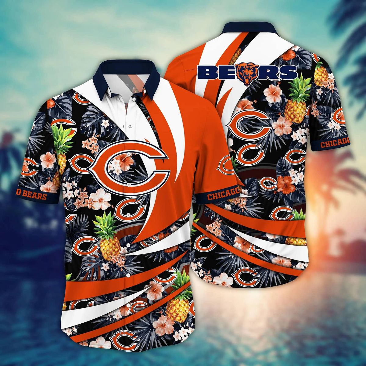 Limited Edition Chicago Bears NFL Hawaiian Shirt - Aloha Watermelon Print for Tailgate Party