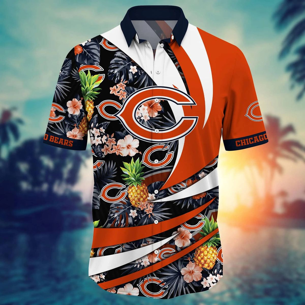 Limited Edition Chicago Bears NFL Hawaiian Shirt - Aloha Watermelon Print for Tailgate Party