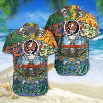Men's Chicago Bears Grateful Dead Hawaiian Shirt and Shorts Set - Summer 2025 Fan Outfit