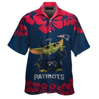 Baby Yoda New England Patriots Hawaiian Shirt - NFL Summer Short Sleeve Beach Outfit 2025