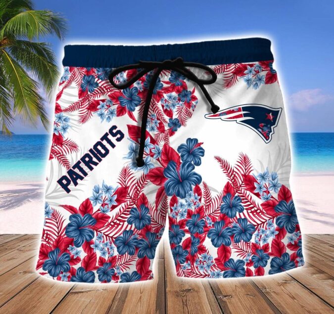 Patriots Tropical Victory Hawaiian Shirt & Shorts - Official NFL Summer Outfit for Game Day