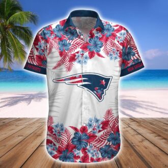 Patriots Tropical Victory Hawaiian Shirt & Shorts - Official NFL Summer Outfit for Game Day