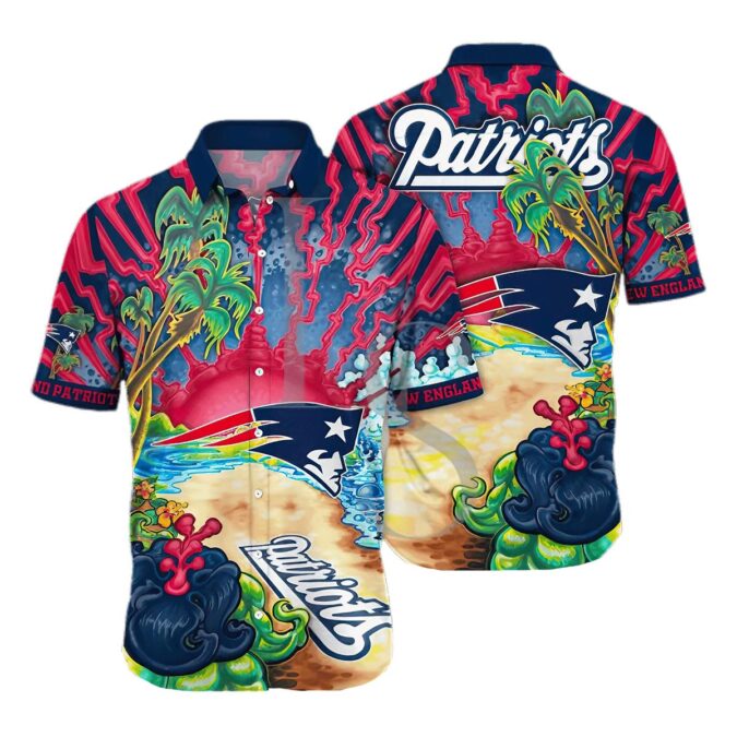 Unisex New England Patriots Island Beach Shirt for Vacation Trips, Summer NFL Fan Outfit