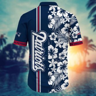 Unisex New England Patriots Summer Shirt - Classic Floral Aloha Style for 4th of July & Gameday USA
