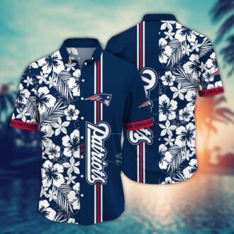 Unisex New England Patriots Summer Shirt - Classic Floral Aloha Style for 4th of July & Gameday USA