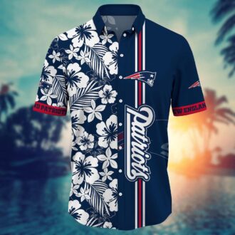 Unisex New England Patriots Summer Shirt - Classic Floral Aloha Style for 4th of July & Gameday USA