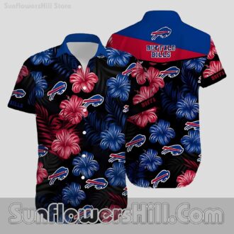 Buffalo Bills Black Floral Shirt for Beach Trips and Game Day Parties