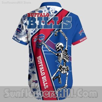 Buffalo Bills Fun Skeleton Aloha Shirt for Football Loving Dads