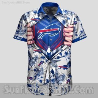 Buffalo Bills Hidden Hero Short Sleeve Shirt for Fun Vacation and Beach Photos