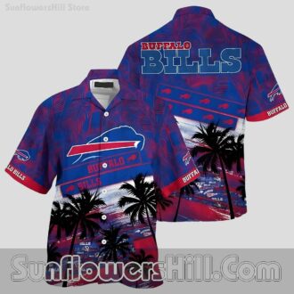 Buffalo Bills Red Palm Tree Hawaiian Shirt for Beach Trips and Tailgate Days