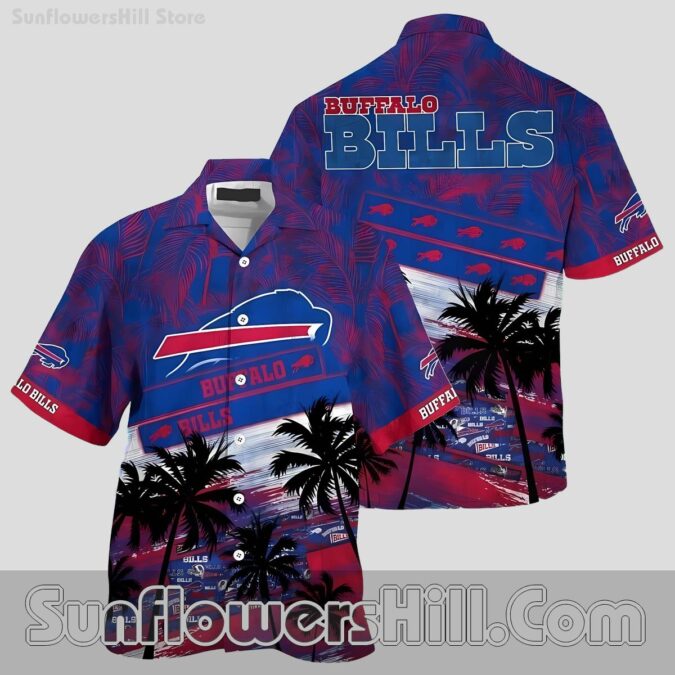 Buffalo Bills Red Palm Tree Hawaiian Shirt for Beach Trips and Tailgate Days