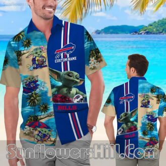 Personalized Buffalo Bills Baby Yoda Casual Shirt for Summer Football Fans