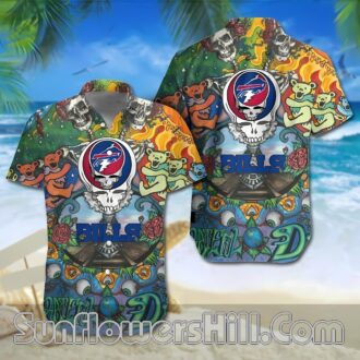 Buffalo Bills Grateful Dead Inspired Aloha Shirt for Music Loving Fans