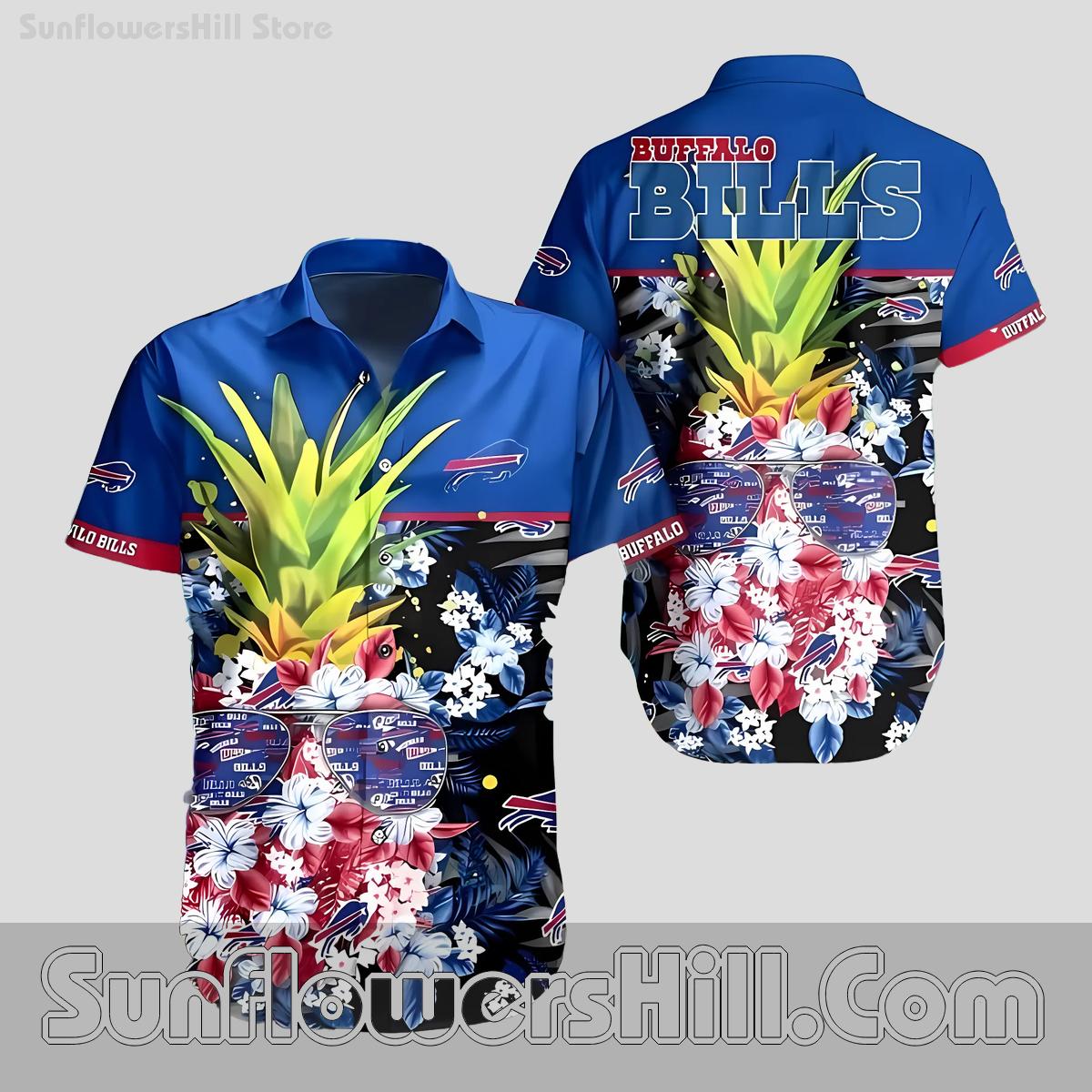 Buffalo Bills Sunglasses Pineapple Aloha Shirt for Casual Friday Vibes