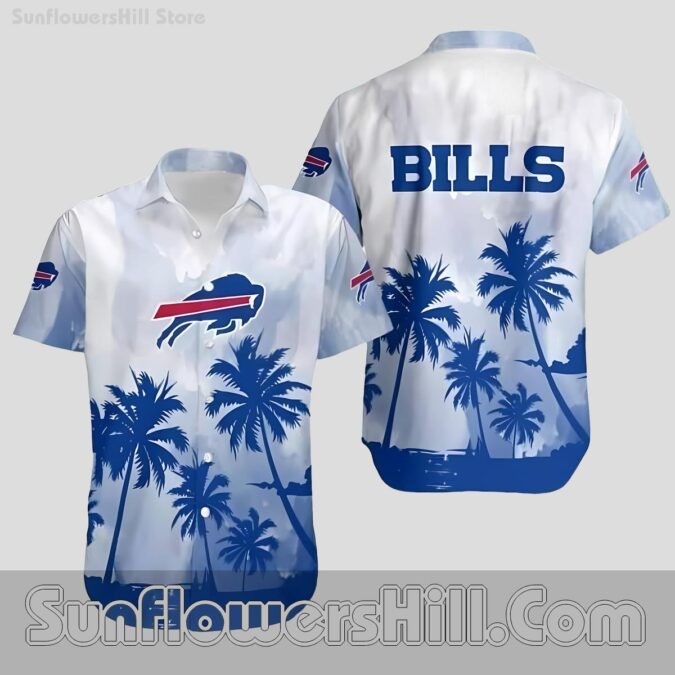Buffalo Bills White and Navy Relaxed Fit Shirt for Travel and Weekend Fun
