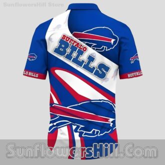 Buffalo Bills Blue Red White Soft Casual Shirt for Summer Cookouts