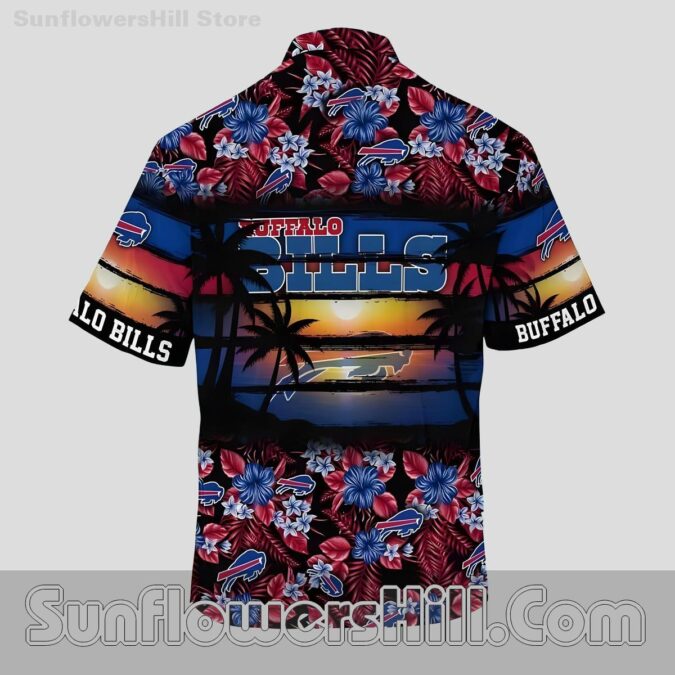 Buffalo Bills Bold Flower Print Hawaiian Shirt for Football Weekends