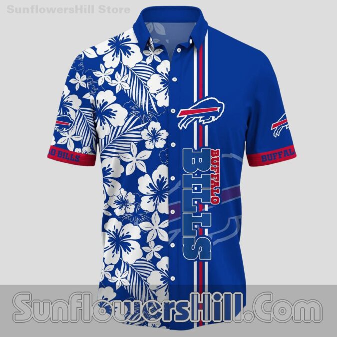 Buffalo Bills Bold Stripe Casual Shirt for Fans and Backyard Parties
