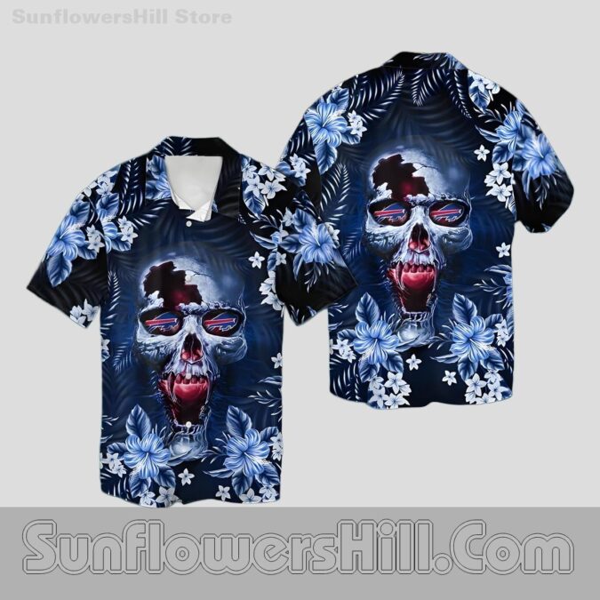 Buffalo Bills Dark Skull Short Sleeve Shirt for Bold Supporters
