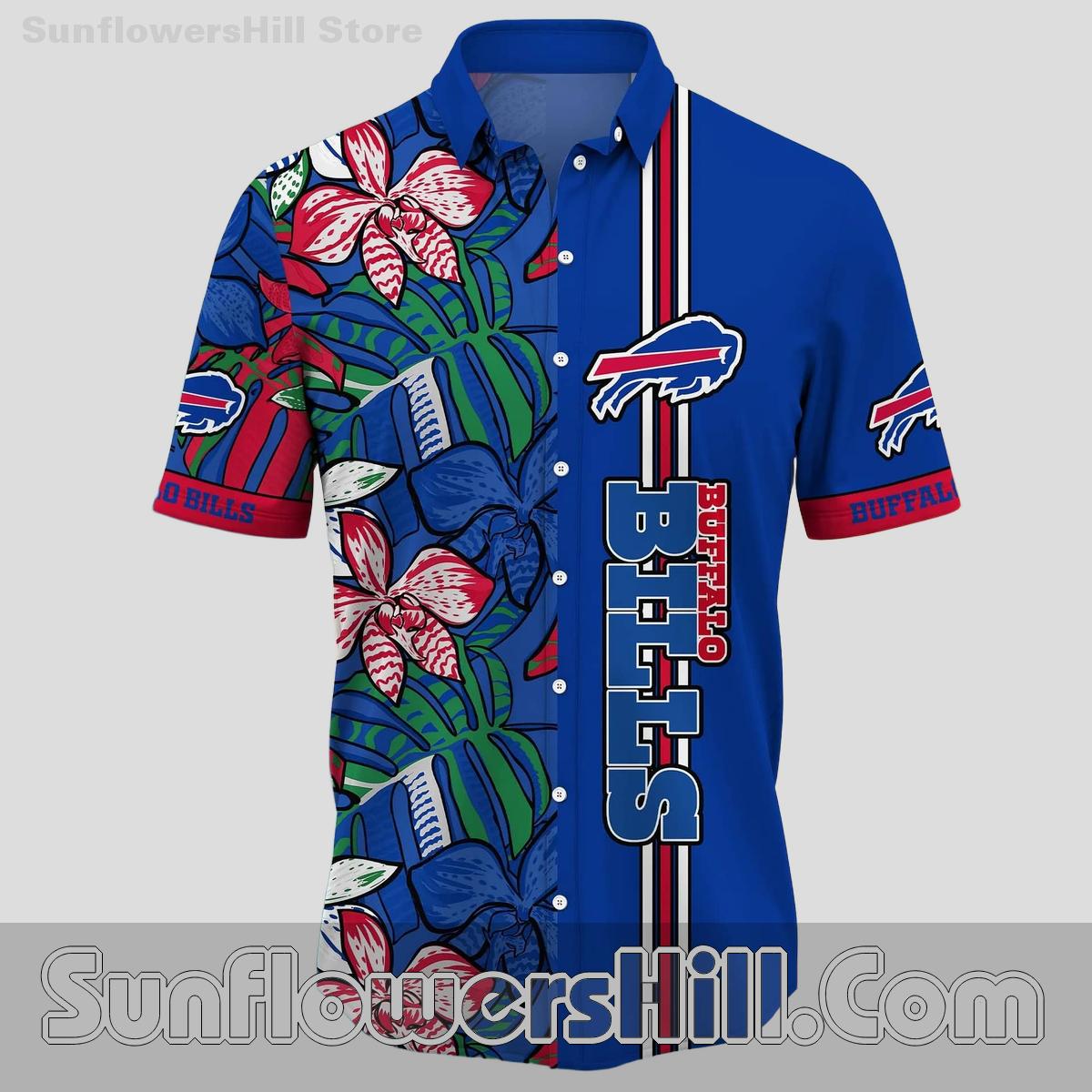 Buffalo Bills Jungle Leaf Aloha Shirt for Fans and Friends Trips