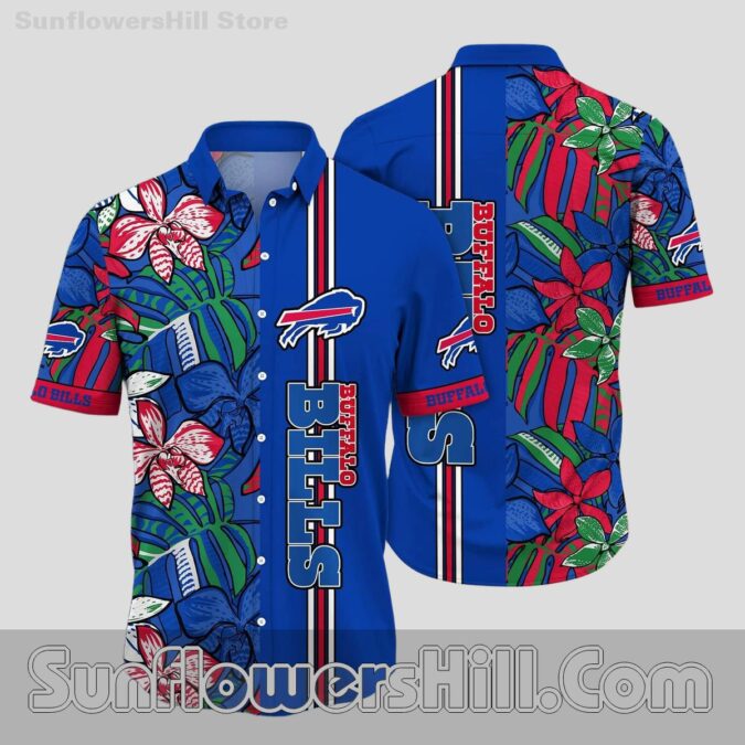 Buffalo Bills Jungle Leaf Aloha Shirt for Fans and Friends Trips