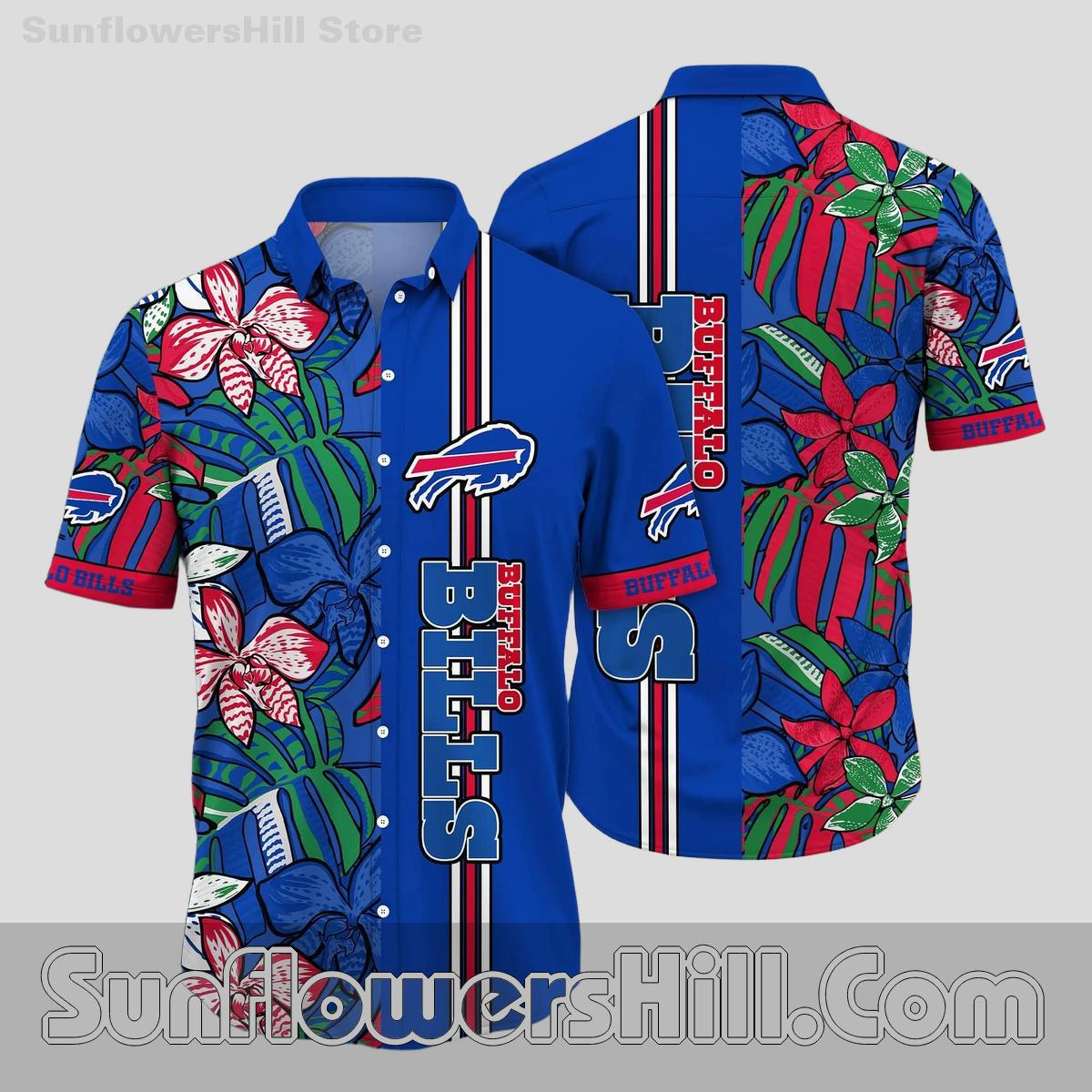 Buffalo Bills Jungle Leaf Aloha Shirt for Fans and Friends Trips