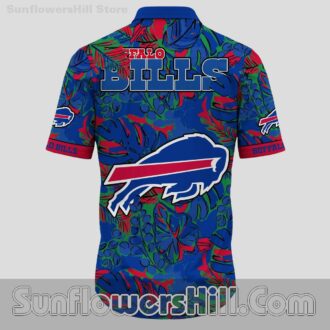 Buffalo Bills Leafy Blue Hawaiian Shirt for Beach Trips and Tailgates