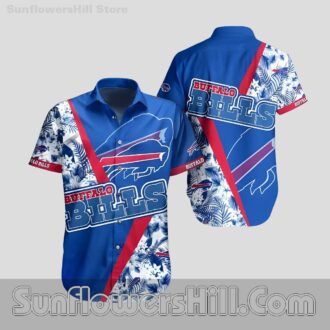 Buffalo Bills Navy Blossom Flower Casual Shirt for Football Dads