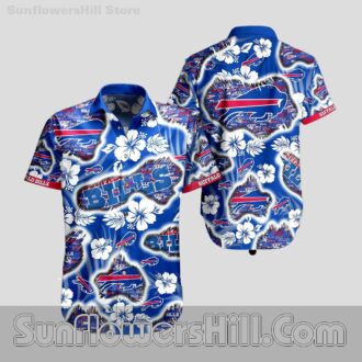 Buffalo Bills Navy Blue Aloha Shirt for Tailgate and Cookout Days