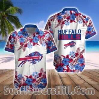 Buffalo Bills Navy Hibiscus Aloha Shirt and Shorts Set for Tailgate Style