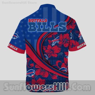 Buffalo Bills NFL Us Flag Hawaiian Shirt Custom Summer Aloha Shirt
