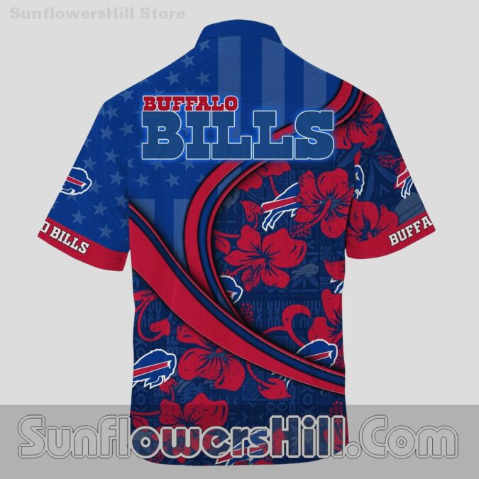 Buffalo Bills NFL Us Flag Hawaiian Shirt Custom Summer Aloha Shirt