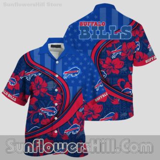 Buffalo Bills NFL Us Flag Hawaiian Shirt Custom Summer Aloha Shirt