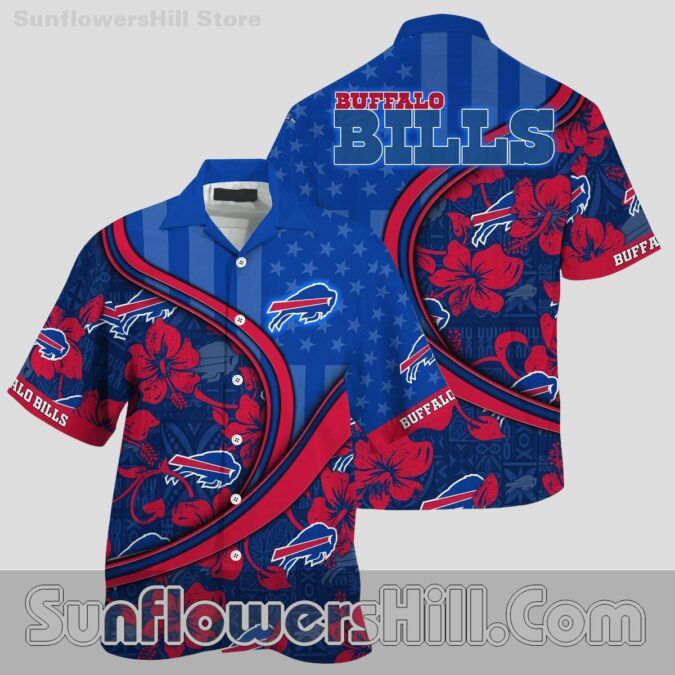 Buffalo Bills NFL Us Flag Hawaiian Shirt Custom Summer Aloha Shirt