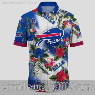 Buffalo Bills Red and Blue Blossom Casual Shirt for Father’s Day or Game Day