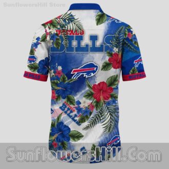 Buffalo Bills Red and Blue Blossom Casual Shirt for Father’s Day or Game Day
